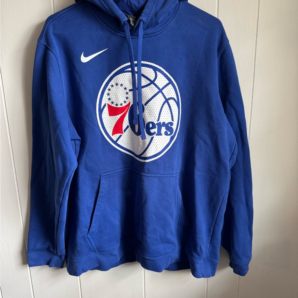 Philadelphia 76ers Nike Pullover Hoodie – Blue, XL